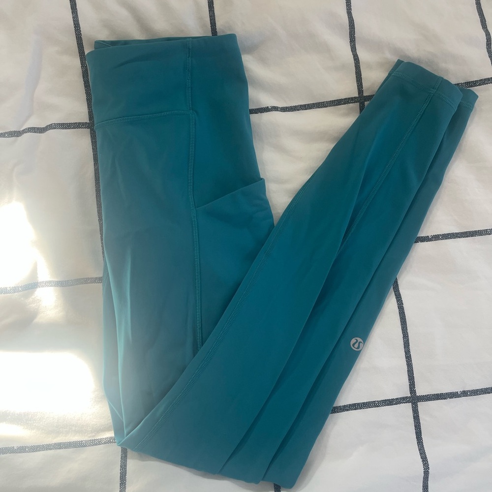 Teal Lululemon Leggings Size 4
